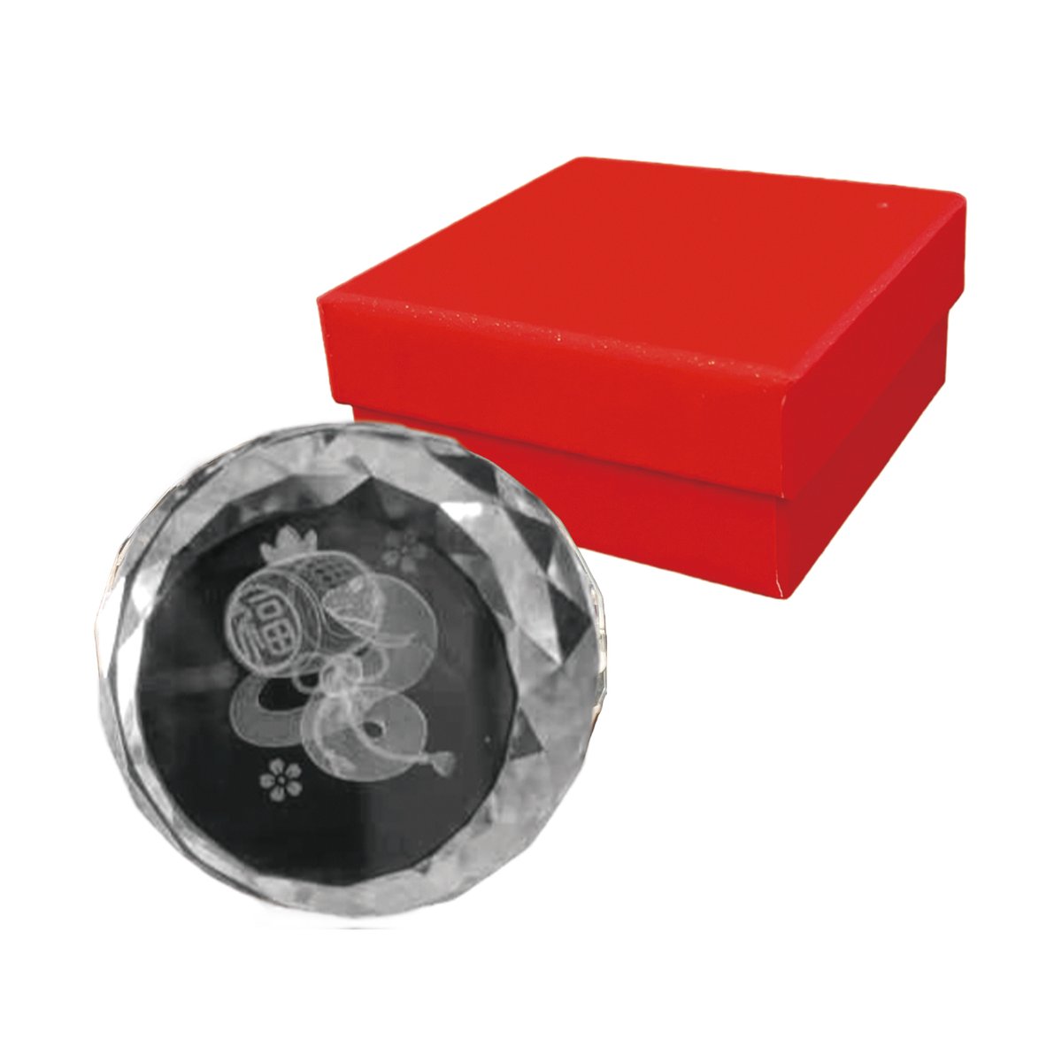 クリスタル文鎮 ダイヤカット型 巳 | 上杉文林堂