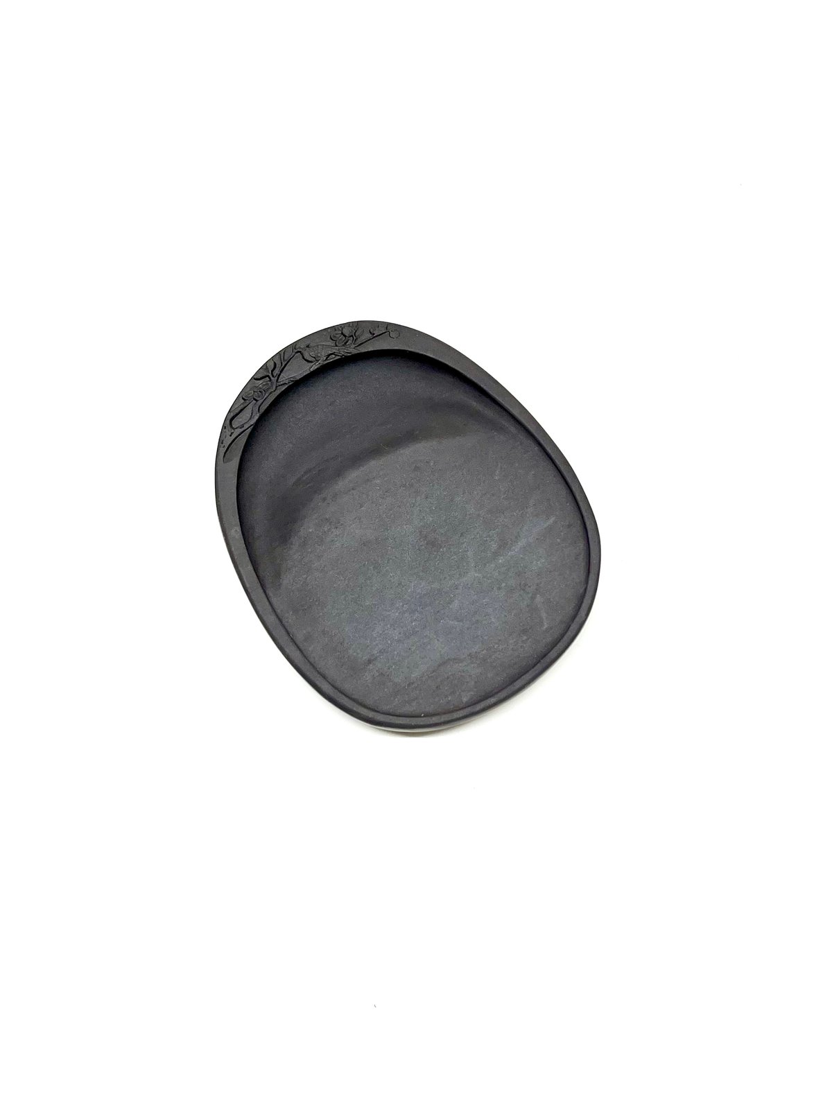 端渓硯 坑仔巌 彫花楕円型 梅雀硯 | 上杉文林堂