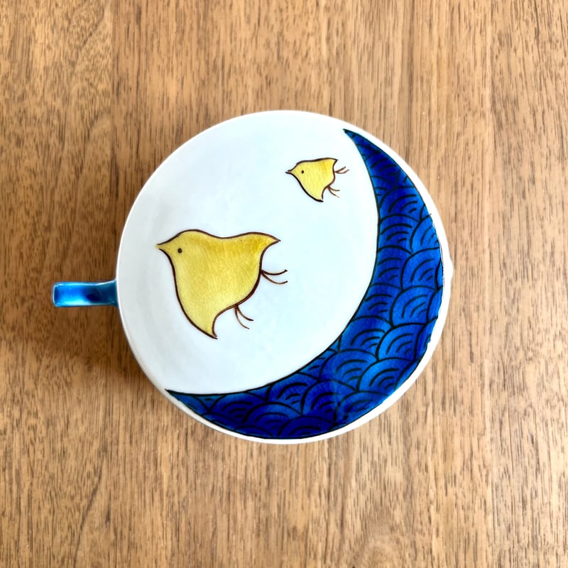 九谷焼 千鳥文様墨池【薄い色】・青波墨池【濃い色】 | 上杉文林堂