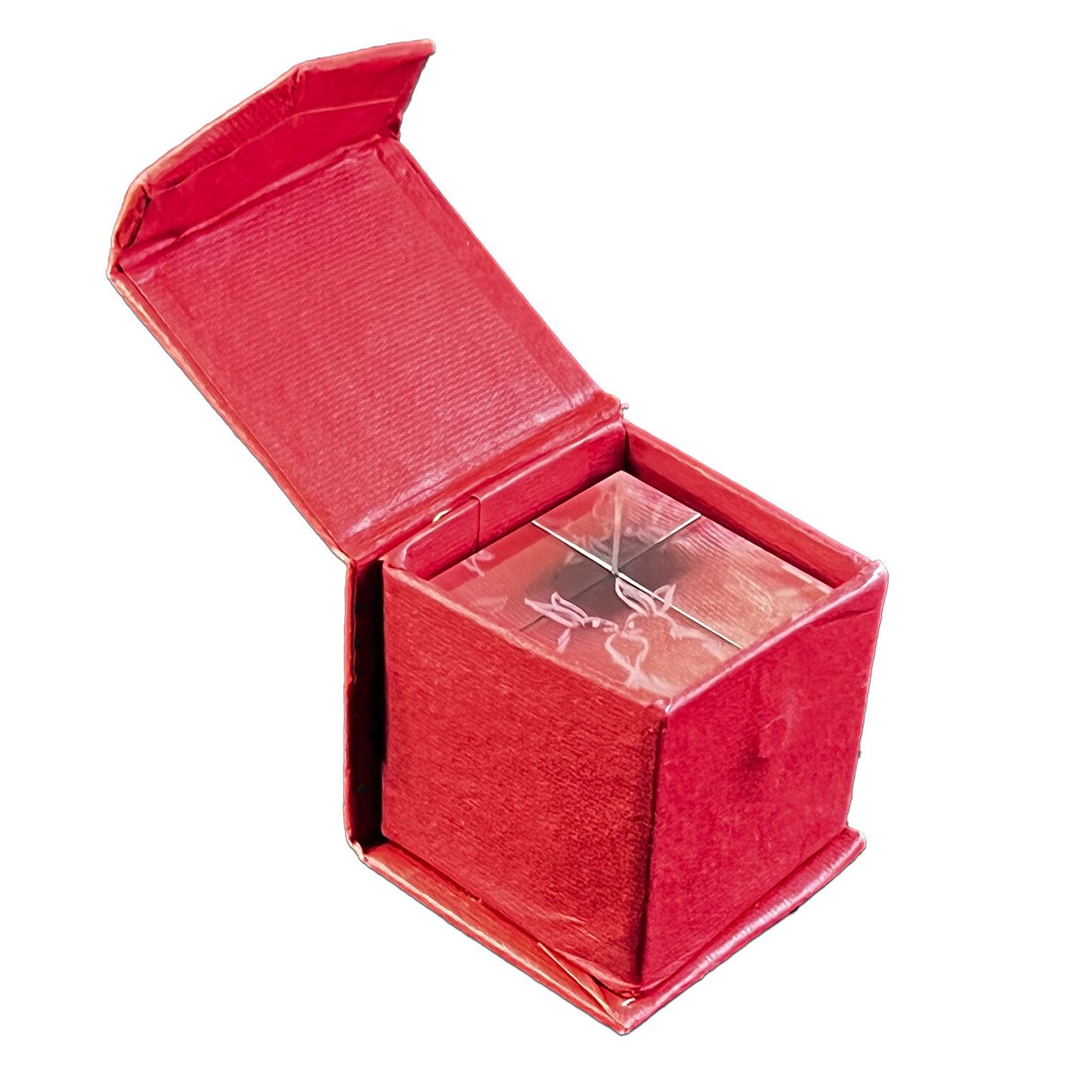 クリスタル文鎮 キューブ型 干支 卯 | 上杉文林堂