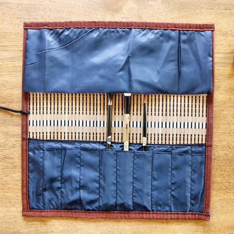 送料無料 時代物　紙本肉筆巻物　『階行竹形行の巻』　約18.5×400ｃｍ木箱付 道具 ] - 道具 西晴雲筆 「庭前梅」二行書 肉筆紙本掛軸（共箱