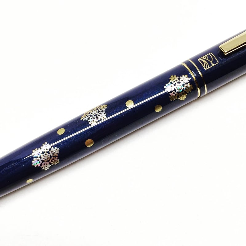 くれ竹 手紙ぺん 蒔絵物語 雪舞 紺 | 上杉文林堂
