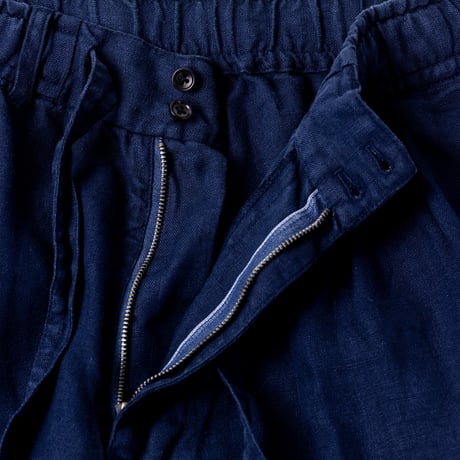 SULFUR DYED LINEN WIDE EASY PANTS