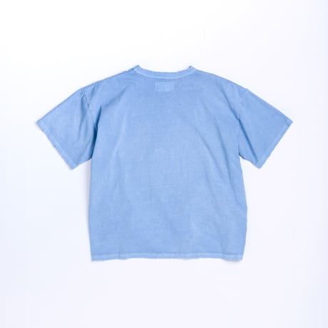 PIGMENT DYED POCKET S/S T-S BLUE