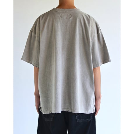 PIGMENT DYED POCKET S/S T-S BEIGE