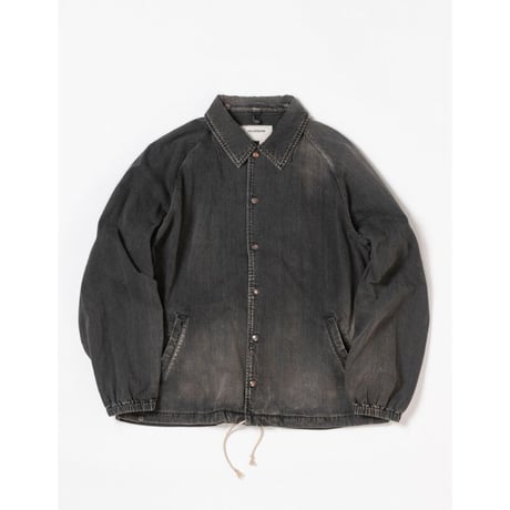 AN163-W DENIM COACH JACKET BLACK