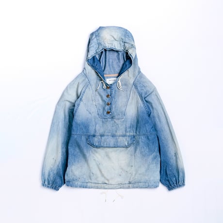 AGING UTILITY DENIM ANORAK PULLOVER