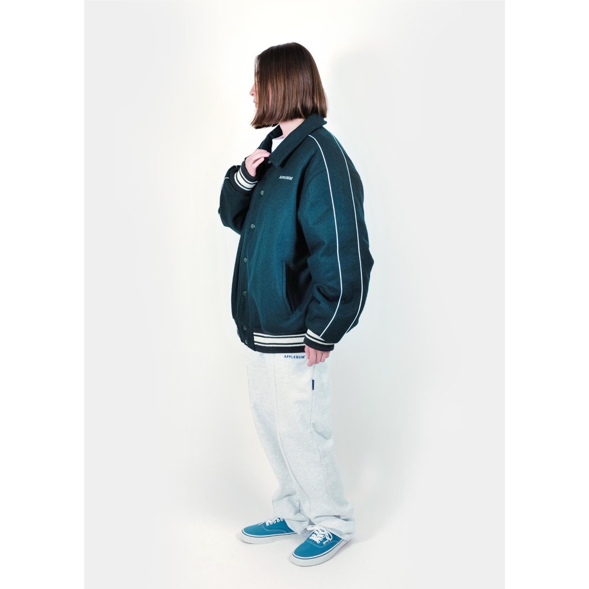 COLLARED MELTON STADIUM JACKET | independence