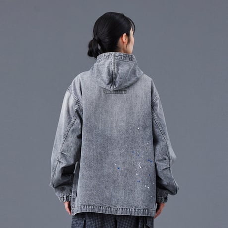 DENIM ZIP HOODIE