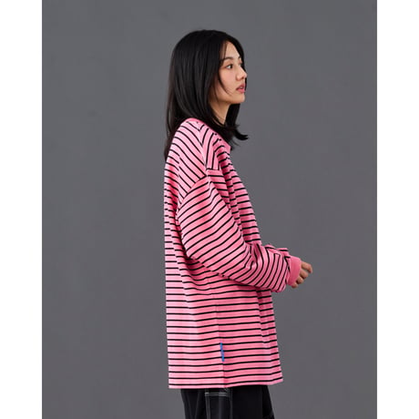 PIGMENT DYED STRIPED L/S
