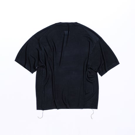 PLAIN KNIT S/S T-S BLACK