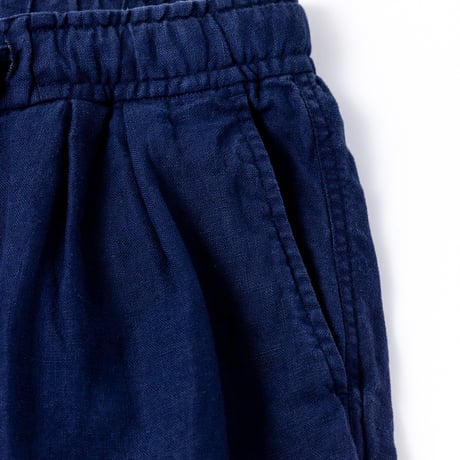 SULFUR DYED LINEN WIDE EASY PANTS
