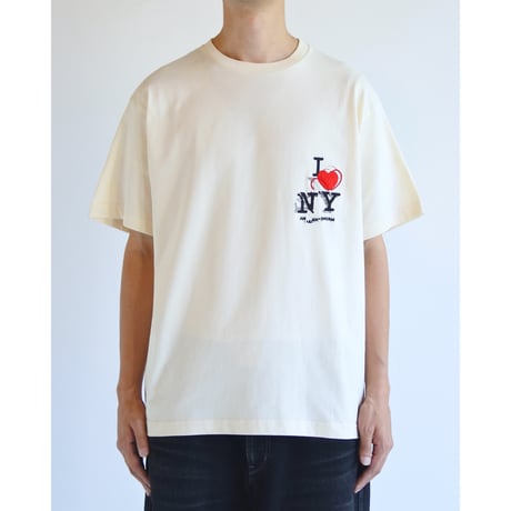 ICON THREADS GLITCH EMBROIDERY S/S T-S - BEIGE