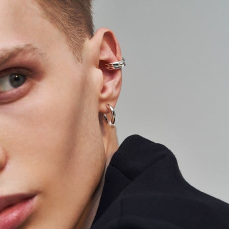 Crockery Hoop Earcuff - S - SILVER