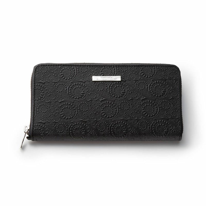 小物 GARNI Vine Pattern Zip Long Wallet Vine Pattern Zip Long Wallet - BLACK | independ