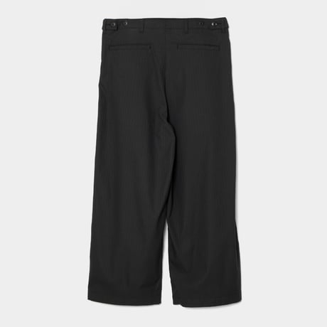PIN STRIPE WIDE MILITARY PANTS