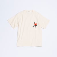 ICON THREADS GLITCH EMBROIDERY S/S T-S - BEIGE