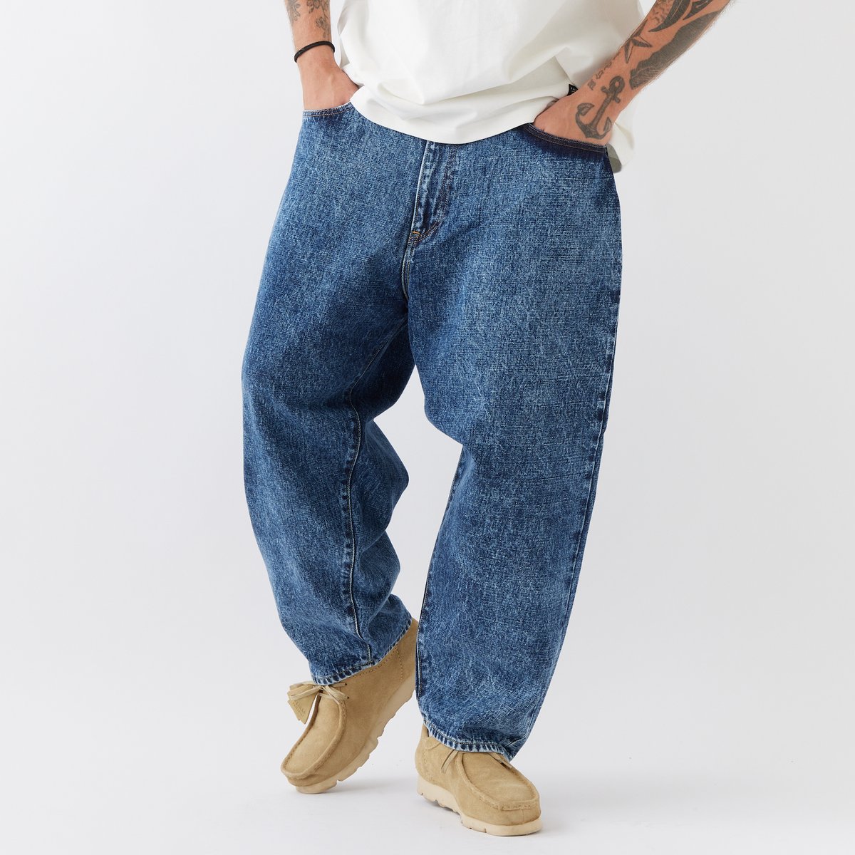 美品FAT BLUDOZER ACID ワイドパンツ　デニム BLUDOZER ACID | independence