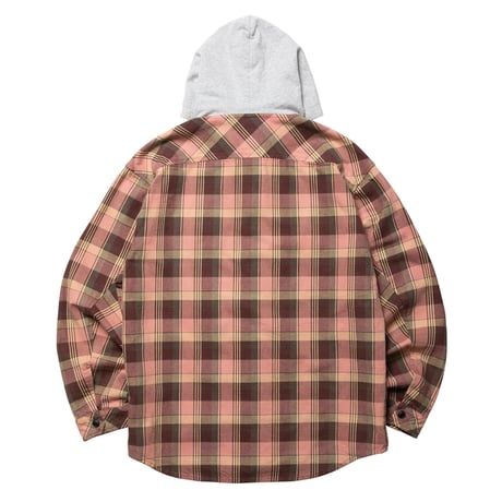 HOODED PLAID SHIRT