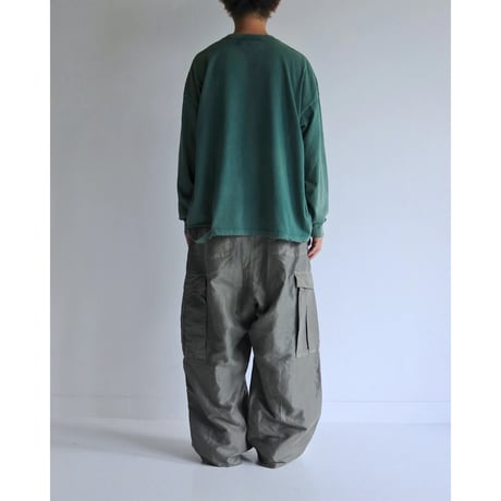 AN345 EMBROIDERY DAMAGED L/S T-S GREEN