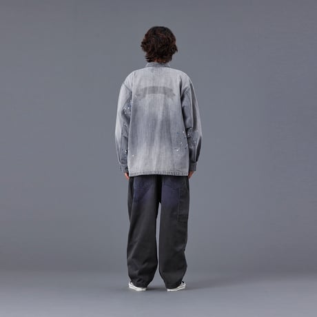 HANDWRITING PRINT CHINO SARROUEL PANTS