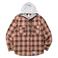 HOODED PLAID SHIRT