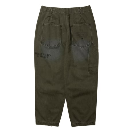 HANDWRITING PRINT CHINO SARROUEL PANTS
