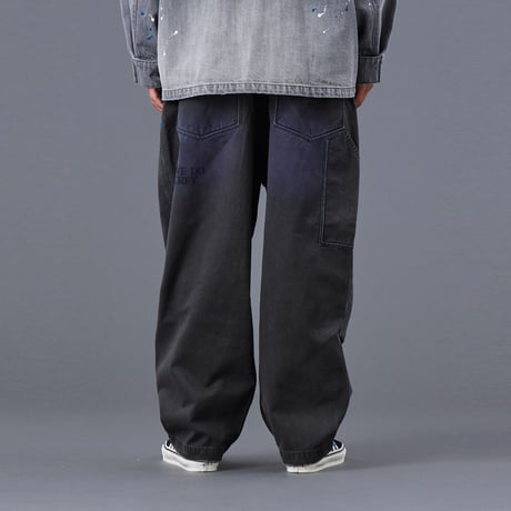 HANDWRITING PRINT CHINO SARROUEL PANTS