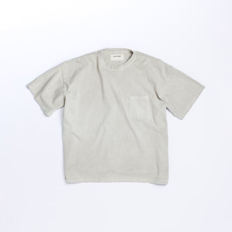 PIGMENT DYED POCKET S/S T-S BEIGE