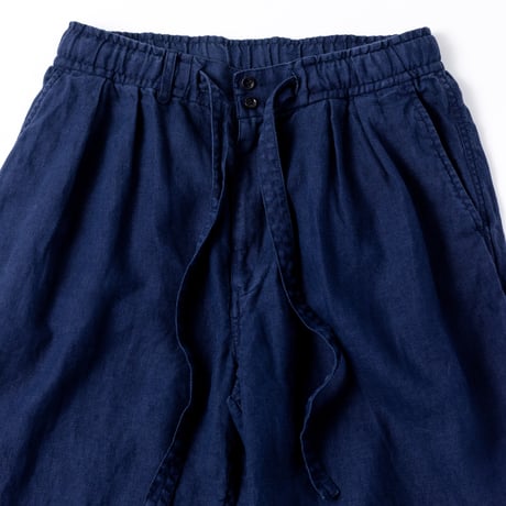 SULFUR DYED LINEN WIDE EASY PANTS