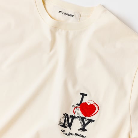 ICON THREADS GLITCH EMBROIDERY S/S T-S - BEIGE