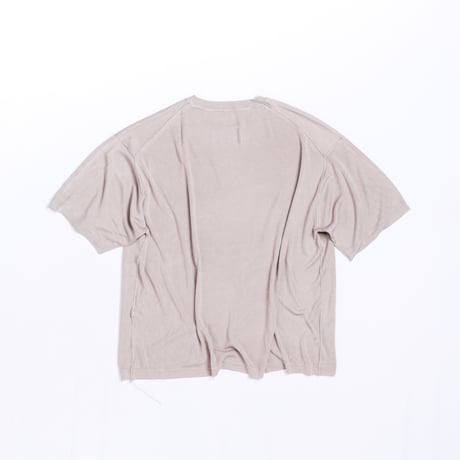 PLAIN KNIT S/S T-S BEIGE