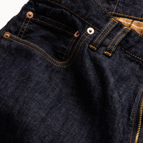 AN333 CHEAK COMBI DENIM 5P PANTS INDIGO(OW)