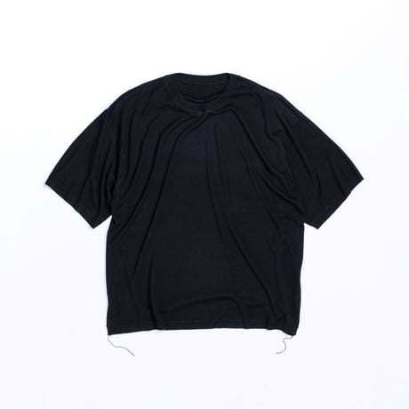 PLAIN KNIT S/S T-S BLACK