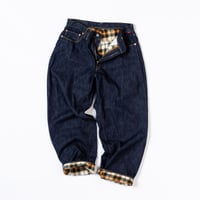 AN333 CHEAK COMBI DENIM 5P PANTS INDIGO(OW)