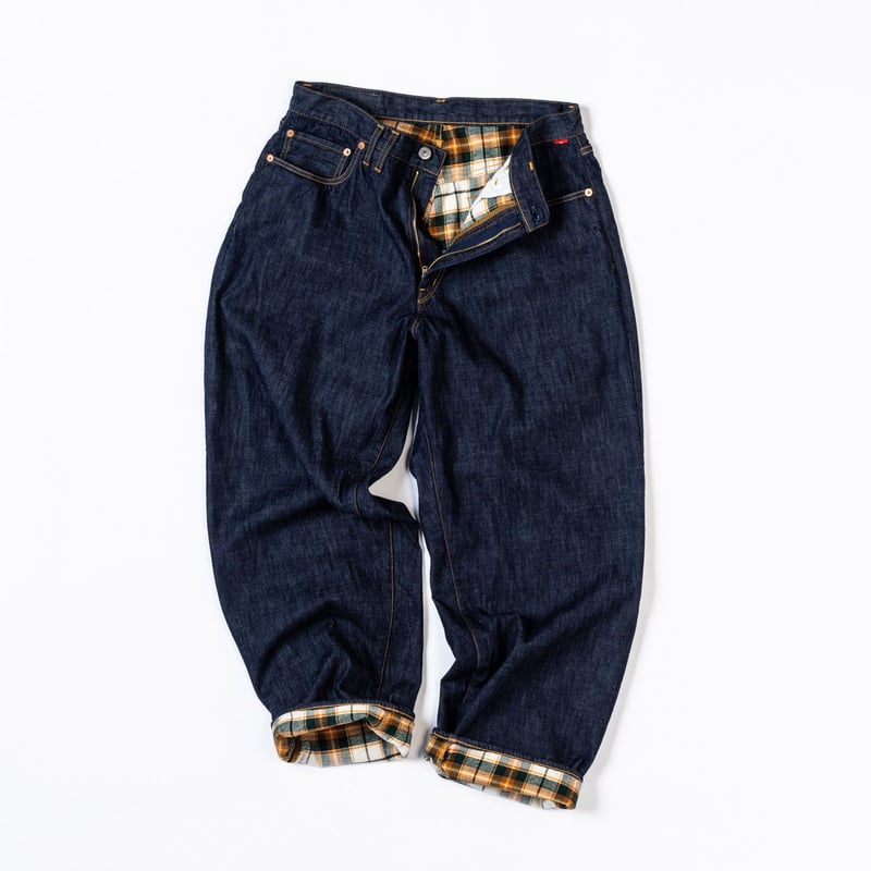 AN333 CHEAK COMBI DENIM 5P PANTS INDIGO(OW) | i