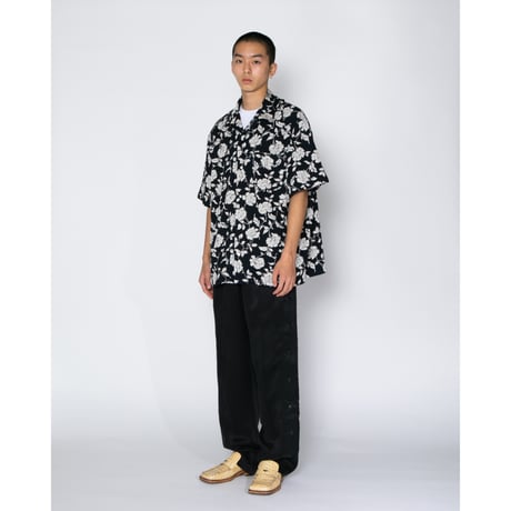 CHIRIMEN KNIT ALOHA SHIRT (OVERSIZED)