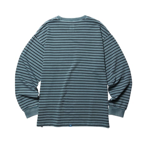 PIGMENT DYED STRIPED L/S