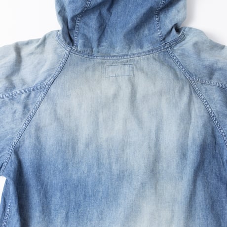 AGING UTILITY DENIM ANORAK PULLOVER