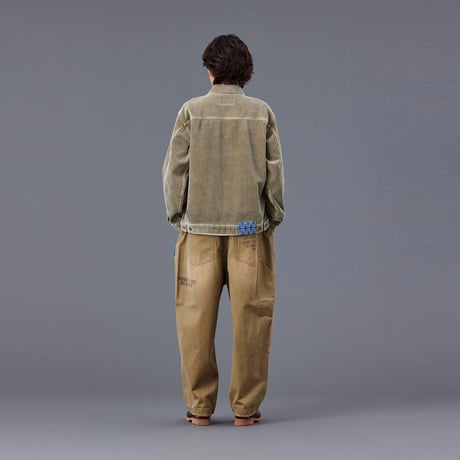 HANDWRITING PRINT CHINO SARROUEL PANTS