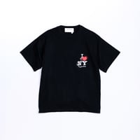 ICON THREADS GLITCH EMBROIDERY S/S T-S - BLACK