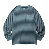 PIGMENT DYED STRIPED L/S