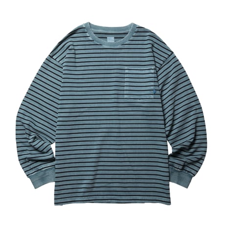 PIGMENT DYED STRIPED L/S