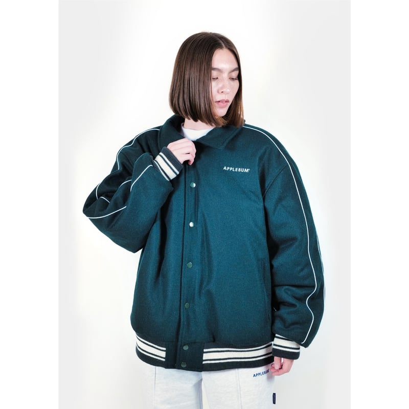 COLLARED MELTON STADIUM JACKET | independence
