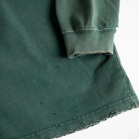 AN345 EMBROIDERY DAMAGED L/S T-S GREEN