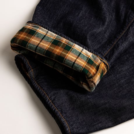 AN333 CHEAK COMBI DENIM 5P PANTS INDIGO(OW)