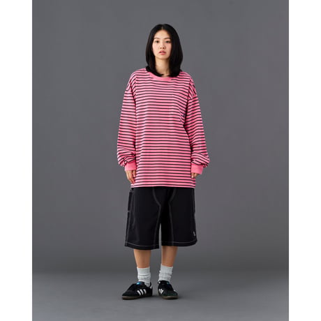 PIGMENT DYED STRIPED L/S