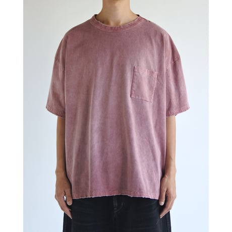 PIGMENT DYED POCKET S/S T-S RED