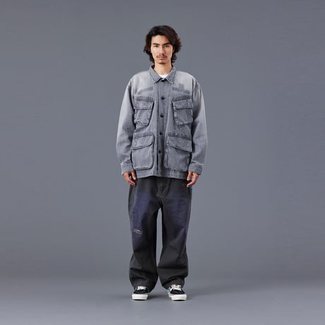 HANDWRITING PRINT CHINO SARROUEL PANTS