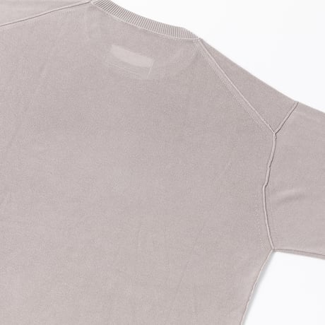 PLAIN KNIT S/S T-S BEIGE
